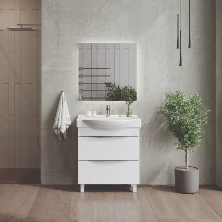 Тумба Onika Навиа 80 с раковиной Беверли 80 напольная, белая