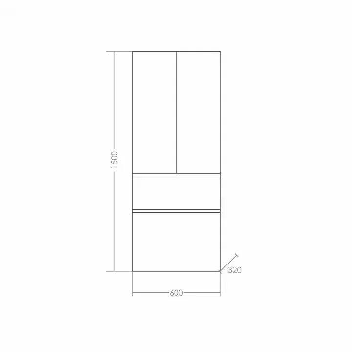 Пенал Санта Марс 60 подвесной, белый