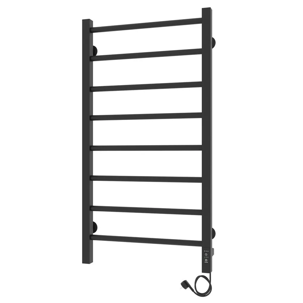 Полотенцесушитель электрический Laris Феличия ЧК П8 400х800 с терморегулятором, правый, черный матовый