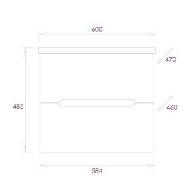 Тумба Onika Айленд 60 подвесная с раковиной Фостер 60, белый