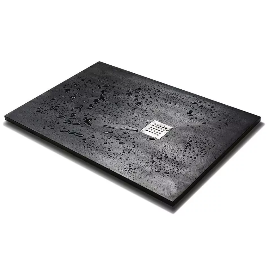 Поддон для душа Veconi  TZW-21B 120х80 прямоугольный, из искусственного камня, черный под дерево
