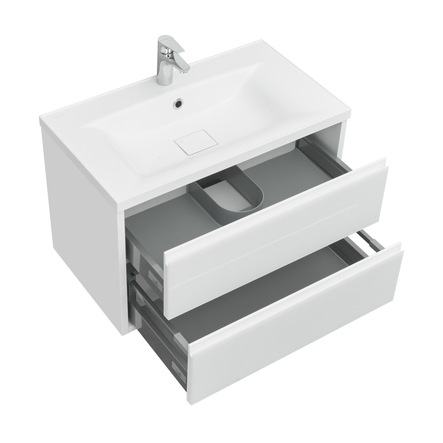 Тумба Aquaton Римини 80 с раковиной VICTORIA-N 80 подвесная, белый