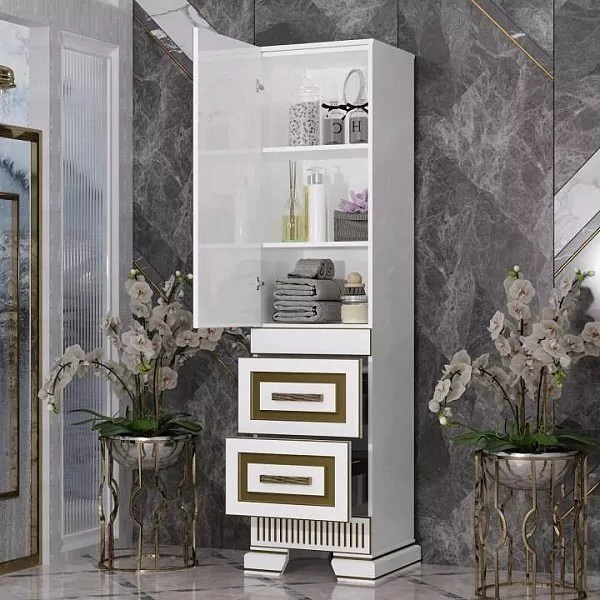 Пенал Opadiris Оникс 50 L белый, золото