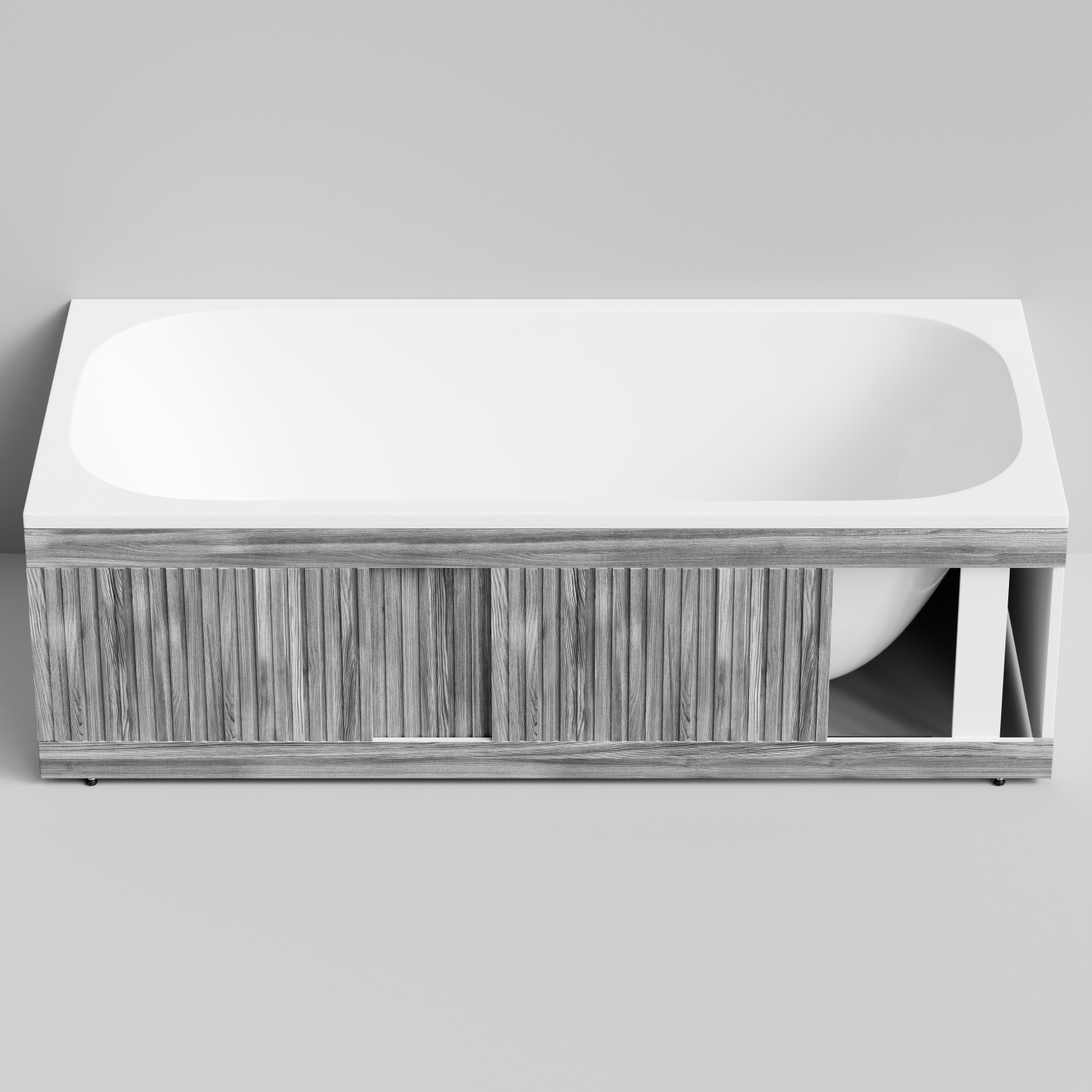 Экран под ванну Vod-ok Тач 180 раздвижной Лиственница структурная контрастно-серая