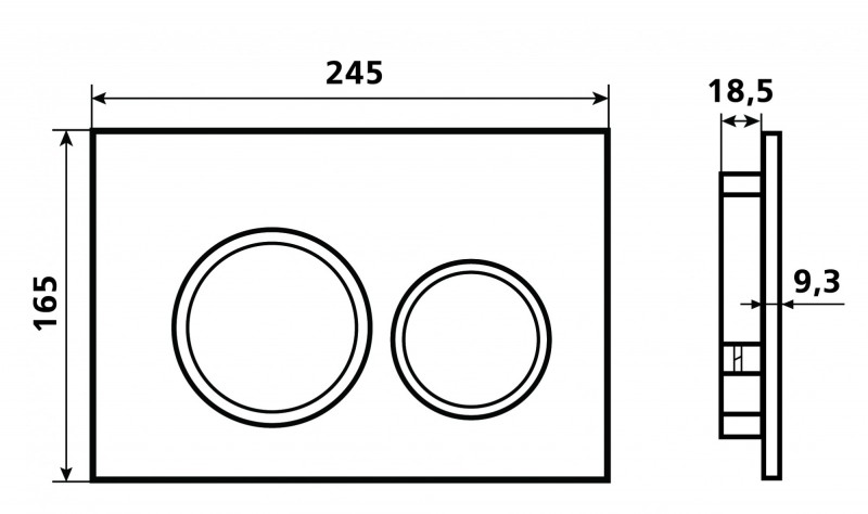 Кнопка смыва Esbano SLIM-37GM