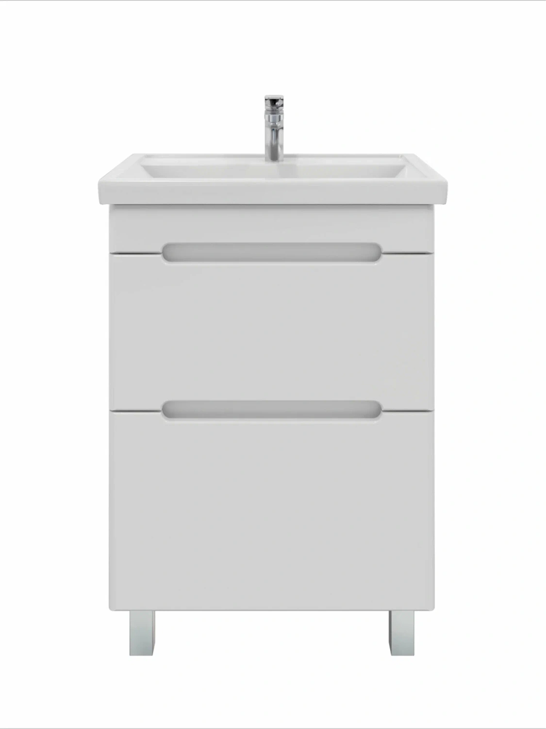 Тумба напольная SanStar Адель 50 с раковиной Moduo 50, белая