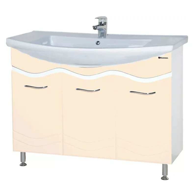 Мебель для ванной Bellezza Мари 105 комплект, напольный, бежевый