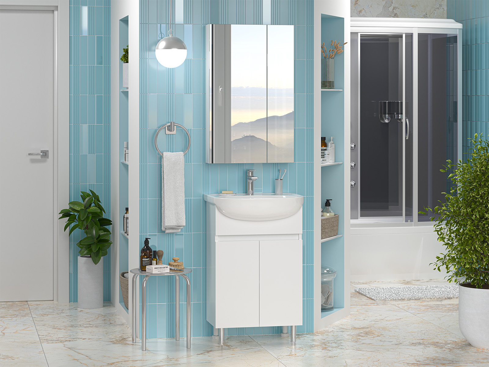 Тумба с раковиной Misty Элегия 55