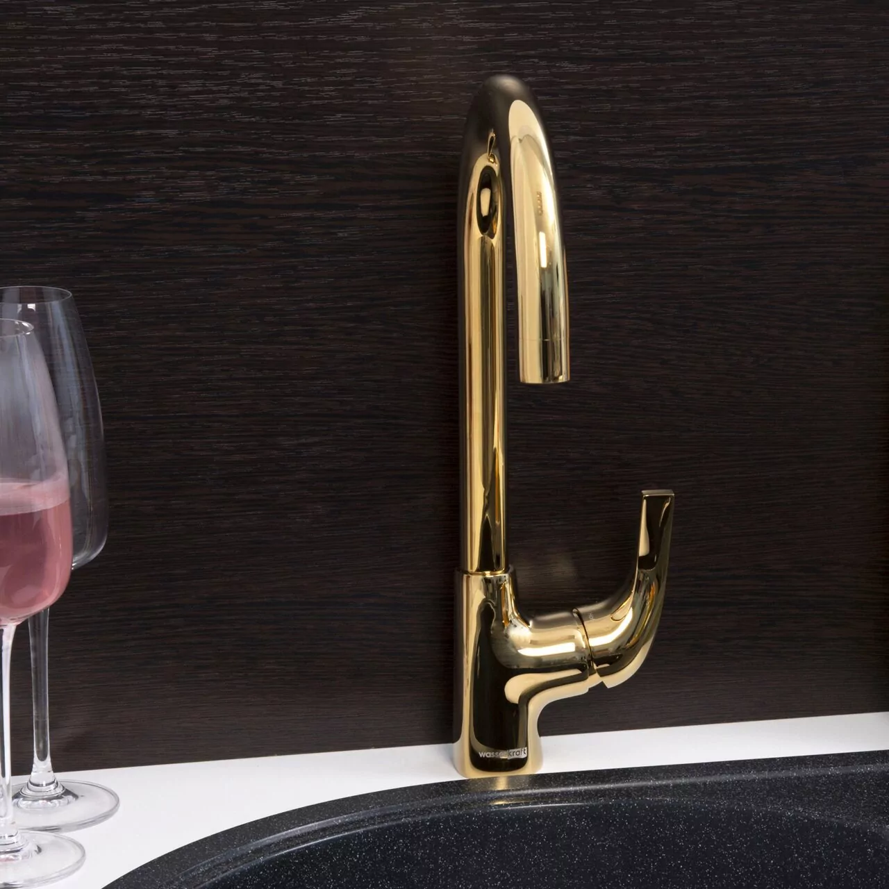 Смеситель для кухни WasserKraft Sauer 7107 глянцевое золото