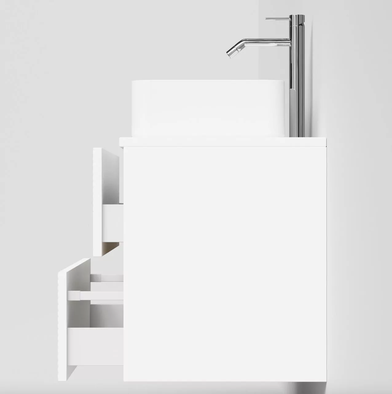 Тумба подвесная Vod-ok Аурум 80 с раковиной Олимпия 560, белый + 7 цветов