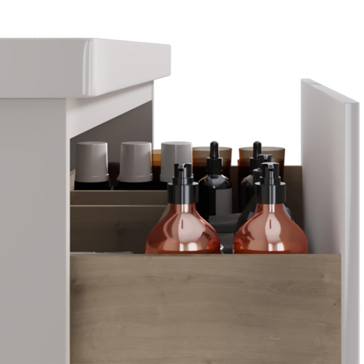 Тумба с раковиной подвесная Dreja Perfecto 70 см, белый