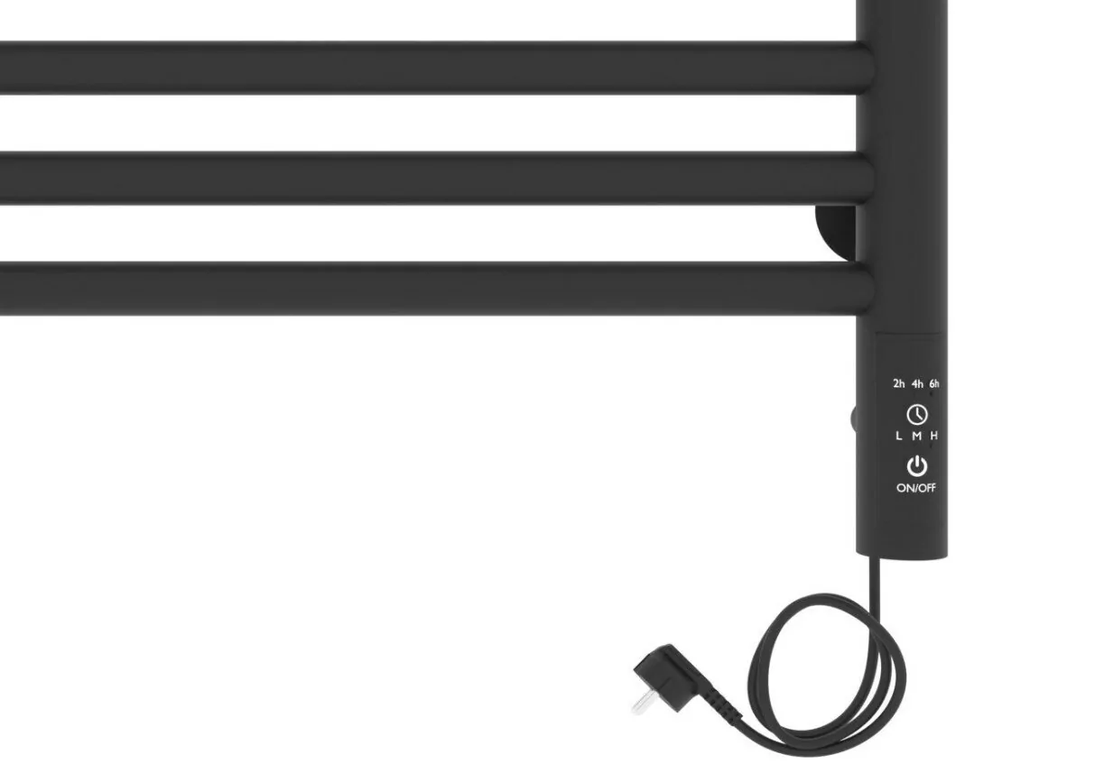 Полотенцесушитель электрический Laris Оливия ЧК8 800х500 правый, черный матовый