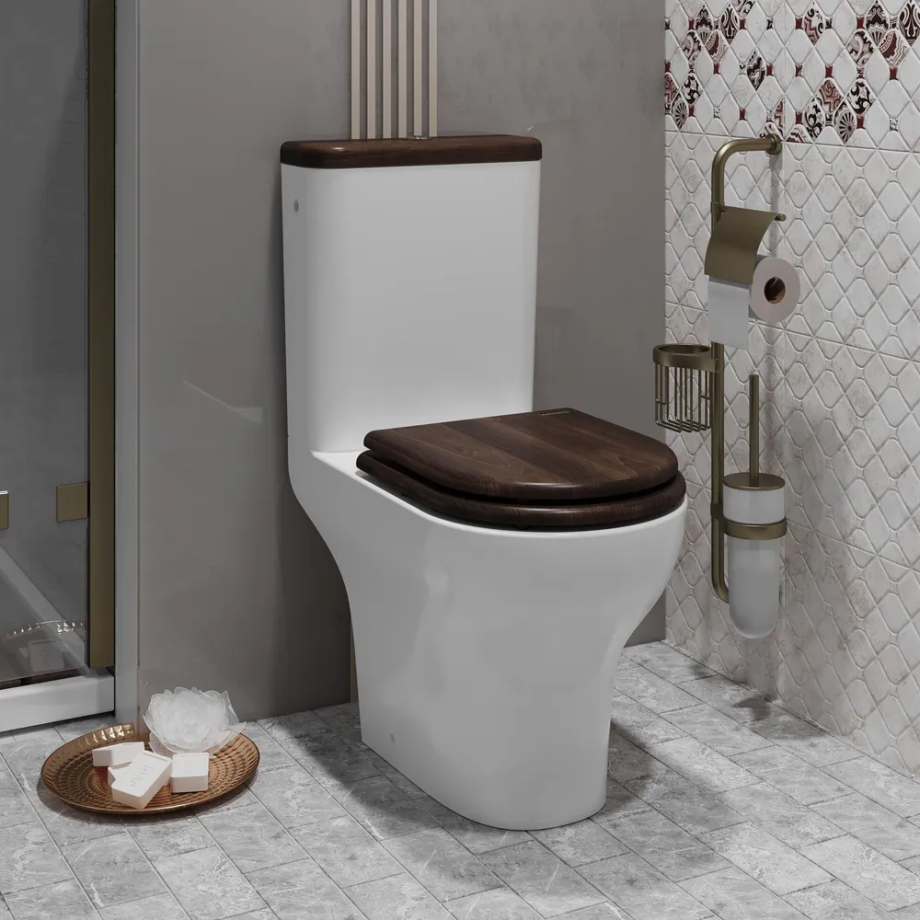 Унитаз-компакт Opadiris Палермо OS24724A белый, антикварный орех