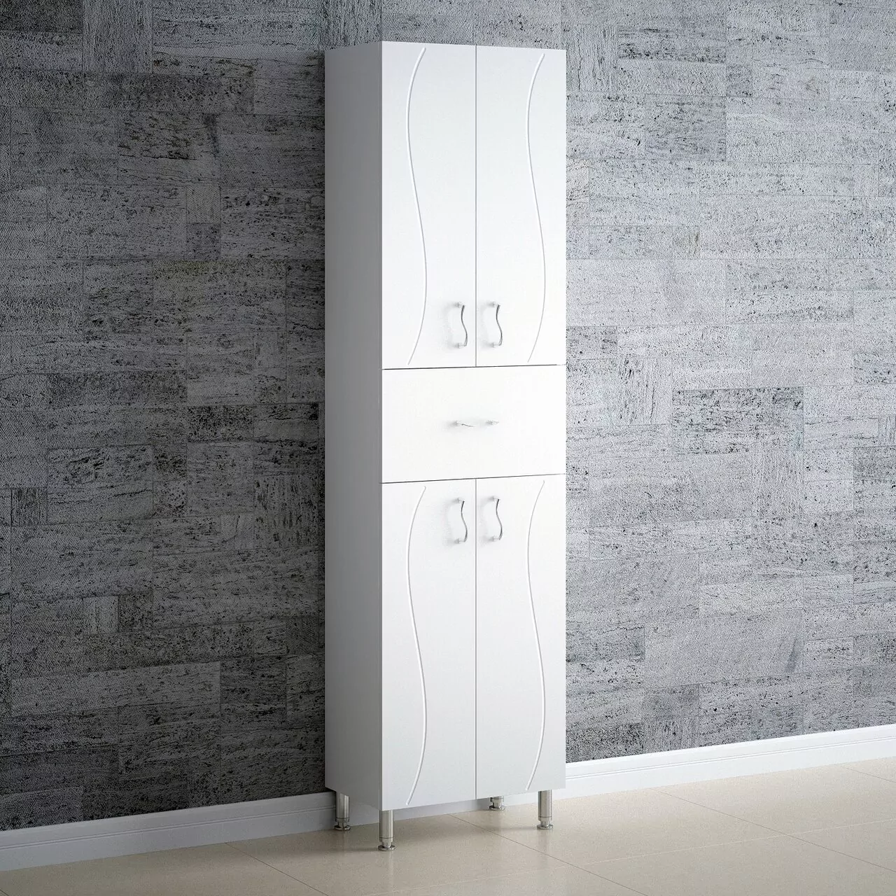 Пенал Corozo Криста 50 Z1 напольный, белый