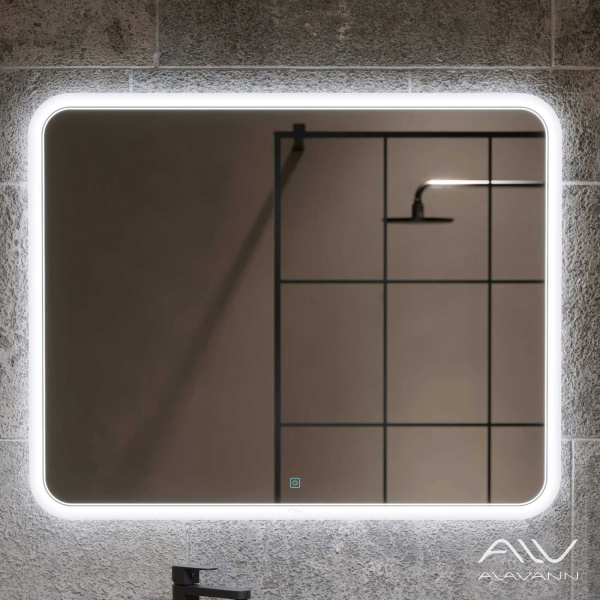 Зеркало Alavann Anna 100 свет, сенсор, антизапотевание, белый