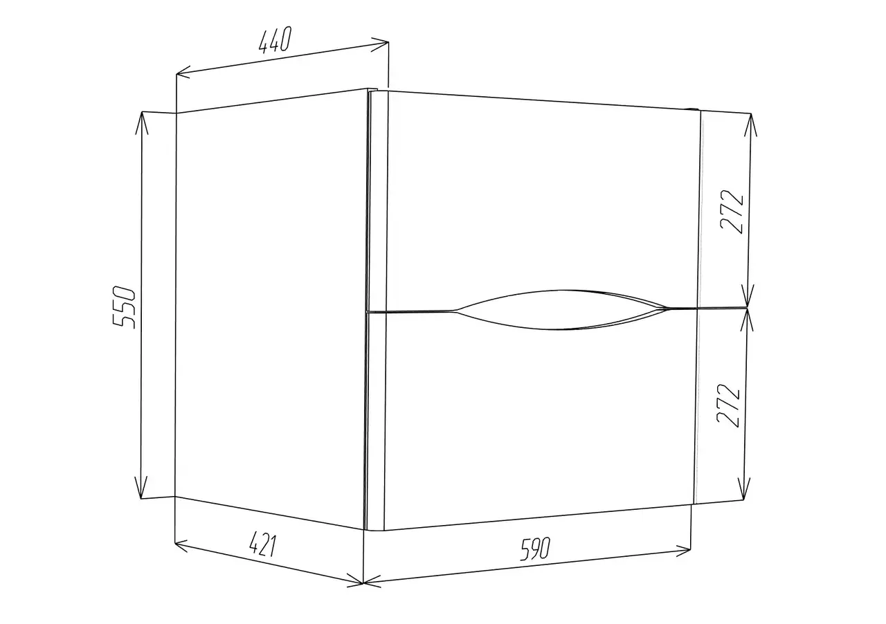 Тумба с раковиной Vod-ok Адель 60 подвесная, белая + 13 цветов