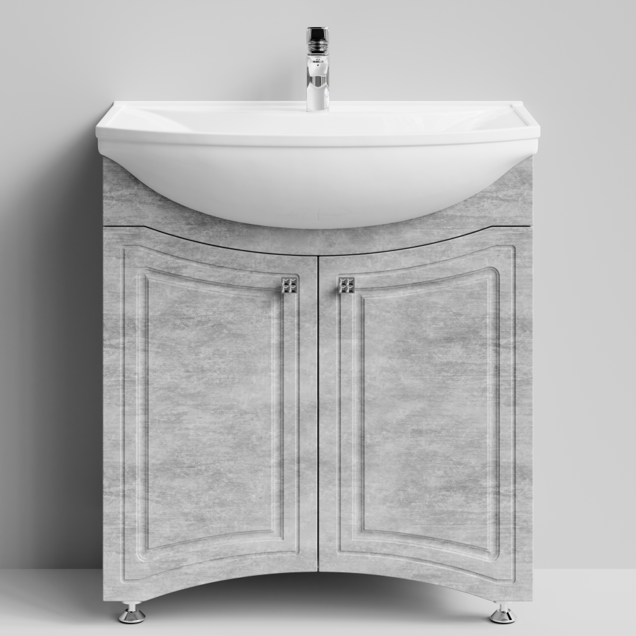 Тумба с раковиной Адам 75 напольная, Горный камень