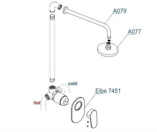 Душевой комплект WasserKraft Elbe A12777 черный Soft-touch