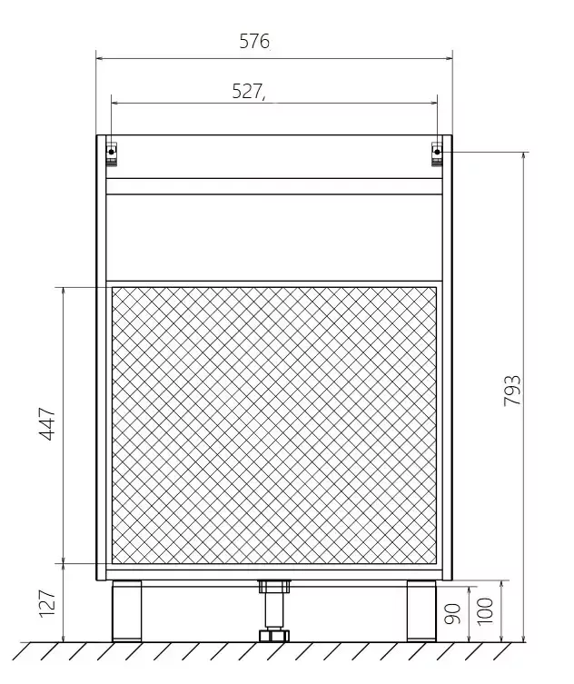 Тумба напольная 1Marka Соната 58Н с раковиной Нота New Polytitan 58, 3 ящика, белый