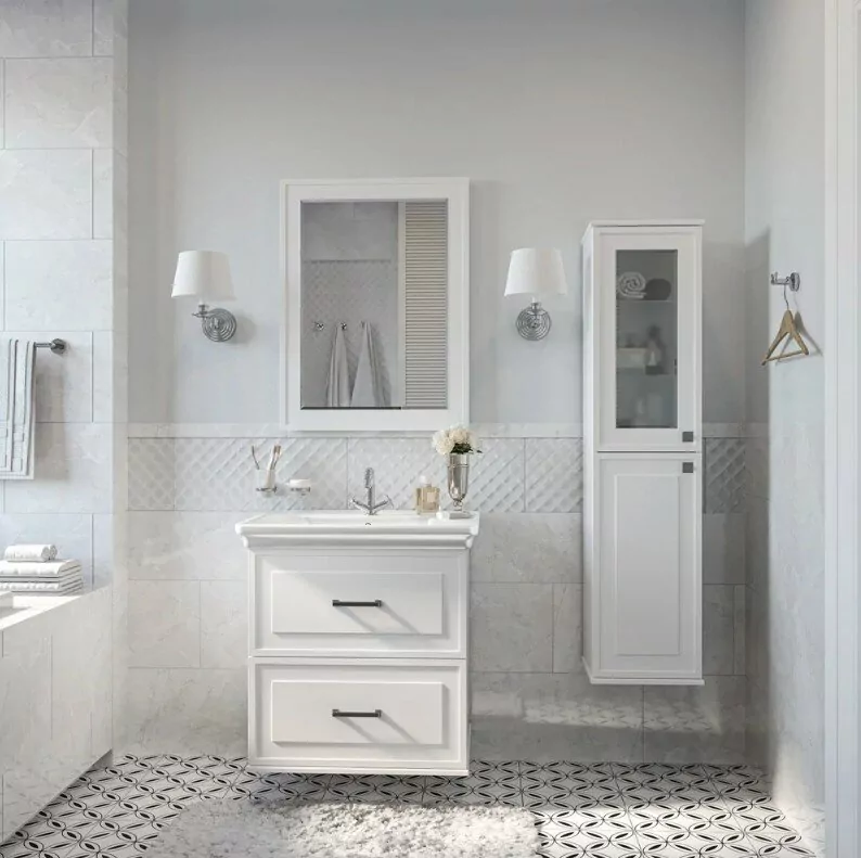 Зеркало Sanflor Модена 75 белый матовый