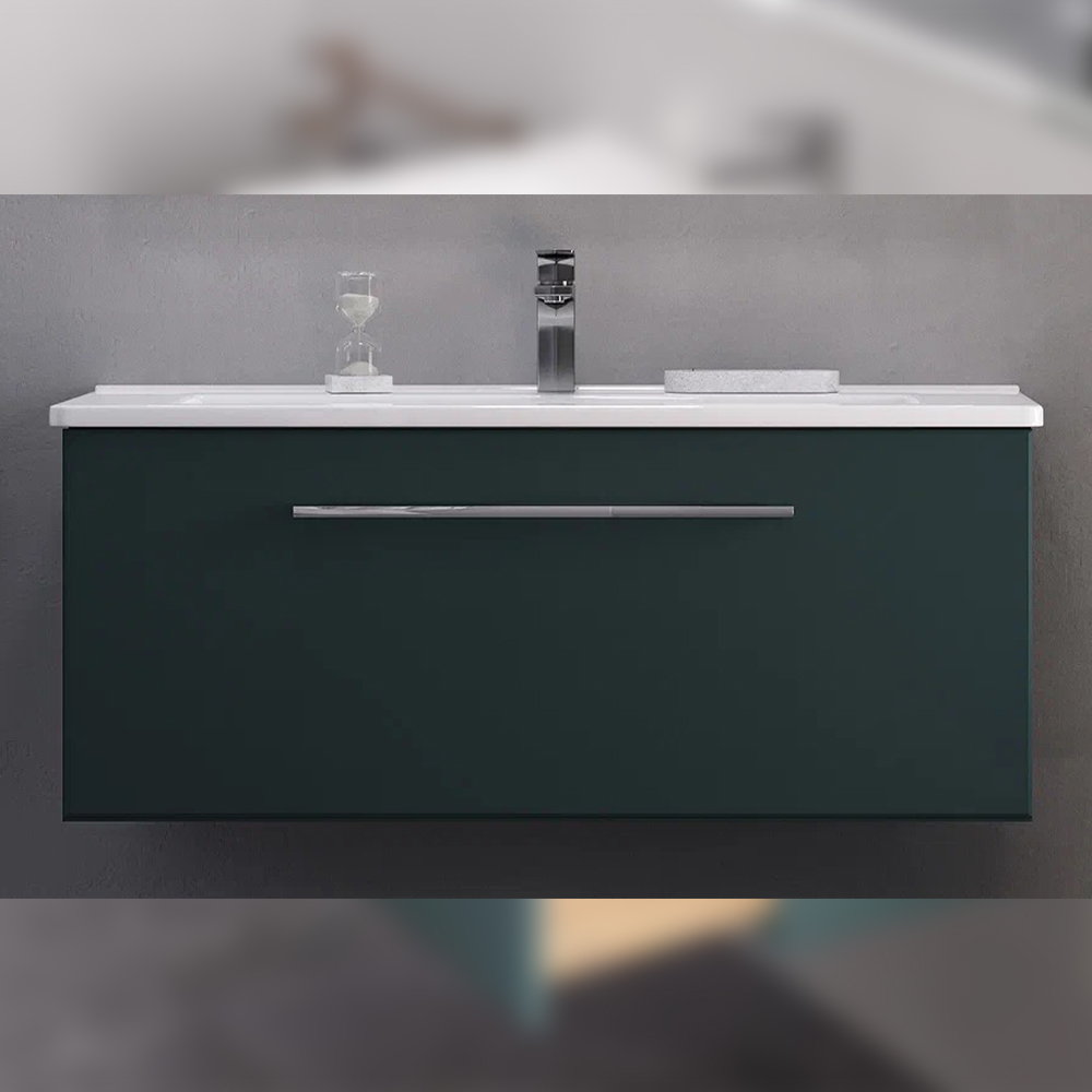 Тумба с раковиной подвесная Velvex Posse tp.POS.OSK.105.1Y верде, 105 см