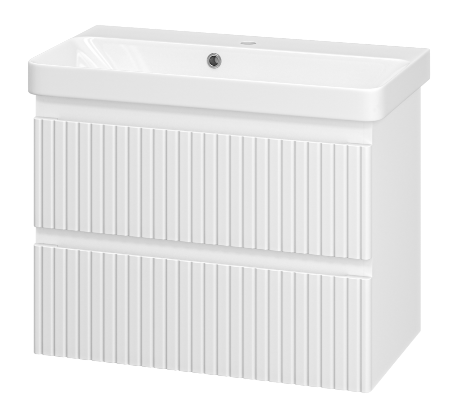 Тумба с раковиной Brevita Victory 70 подвесная, белый