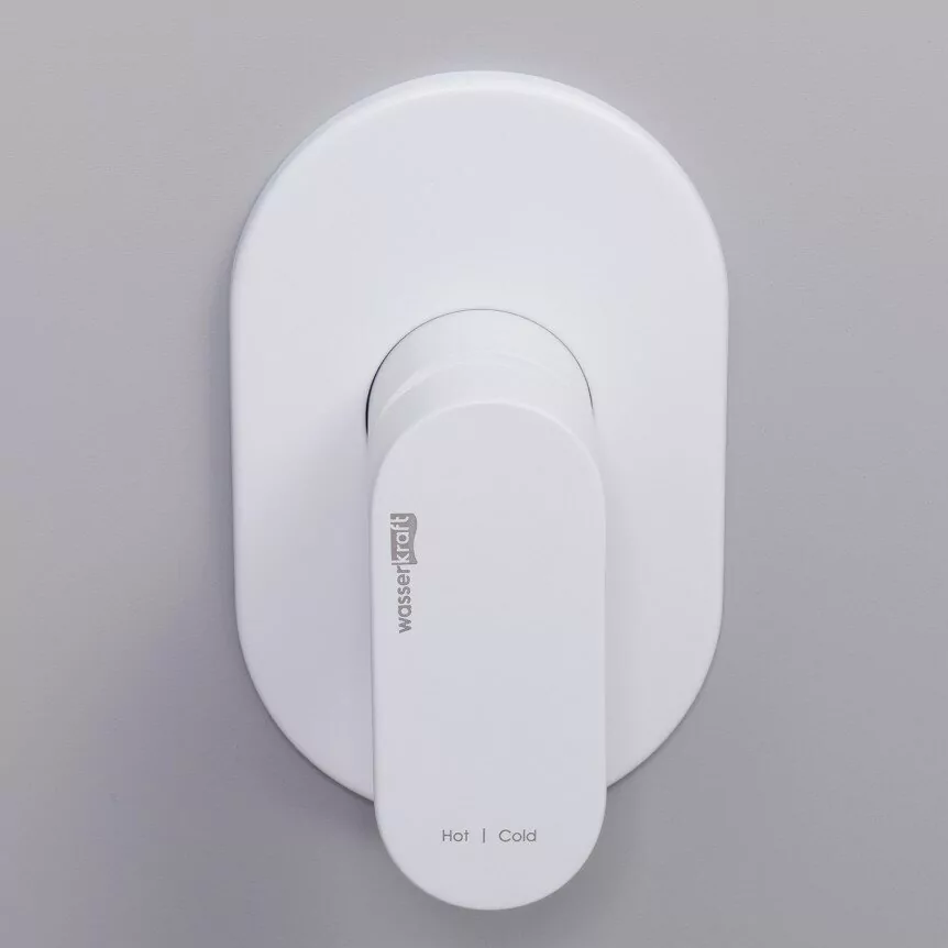 Смеситель WasserKraft Mindel 8551 встраиваемый, на 1 выход, белый Soft-touch