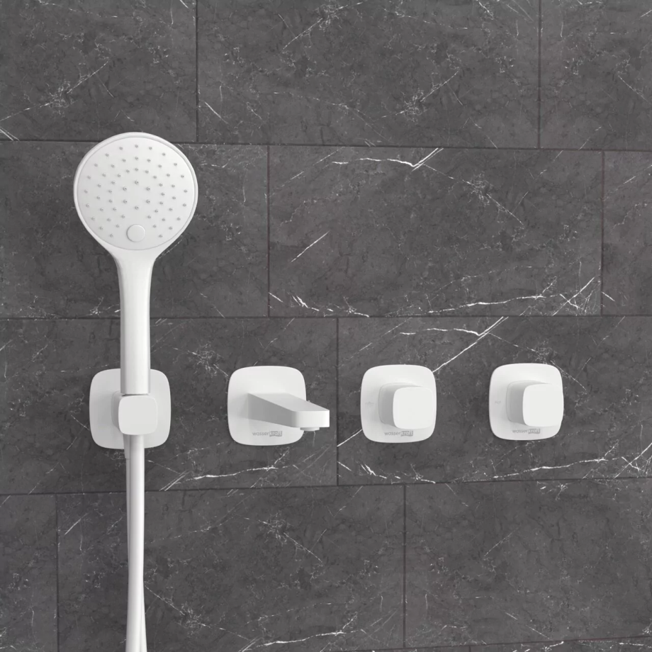 Смеситель для ванны WasserKraft Saale A9551.266.316.328.156.155 белый Soft-touch