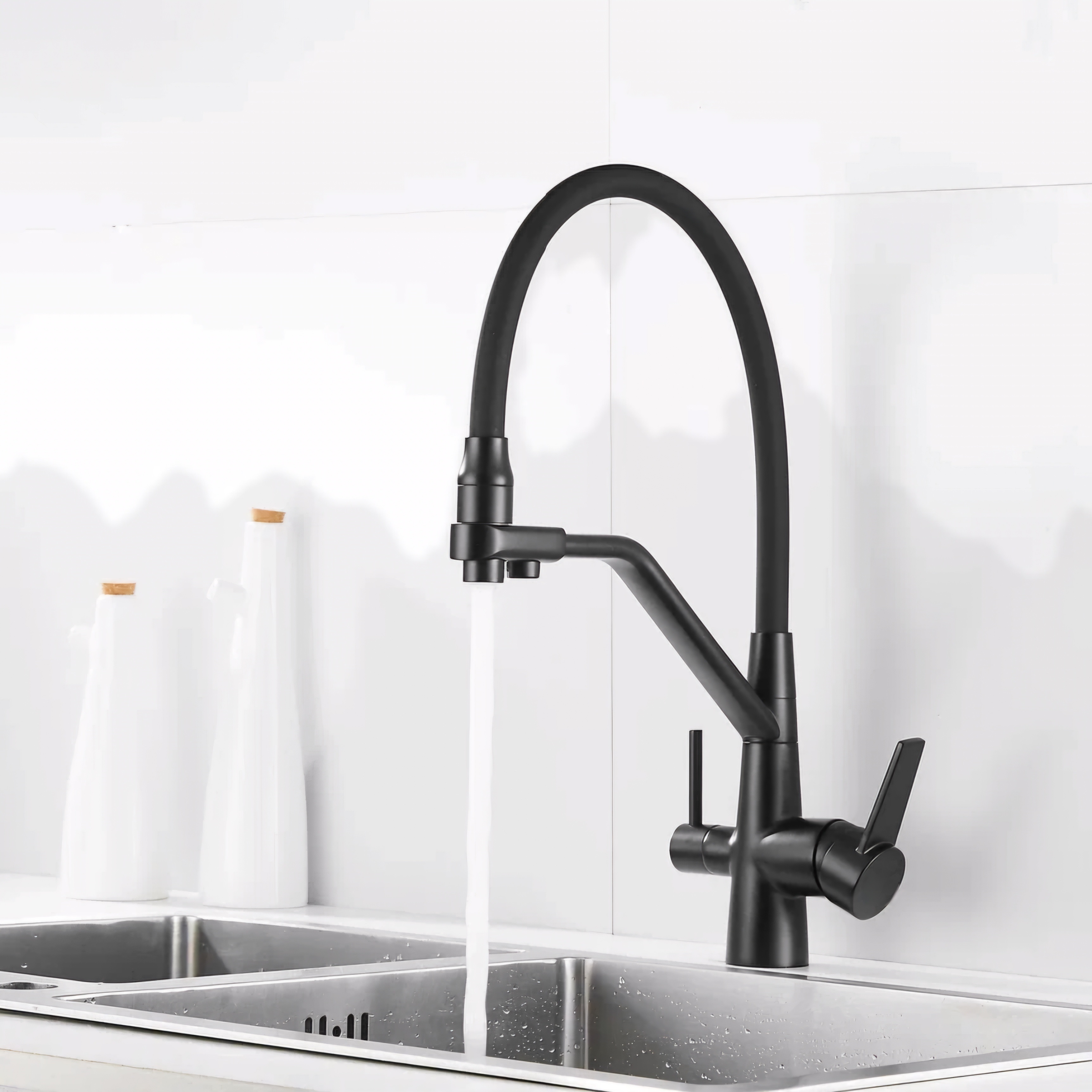 Cмеситель для кухни BochMann ELSE B с краном под фильтр, черный