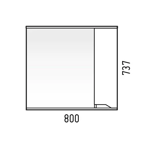 Зеркало-шкаф Corozo Теона 80 R белый