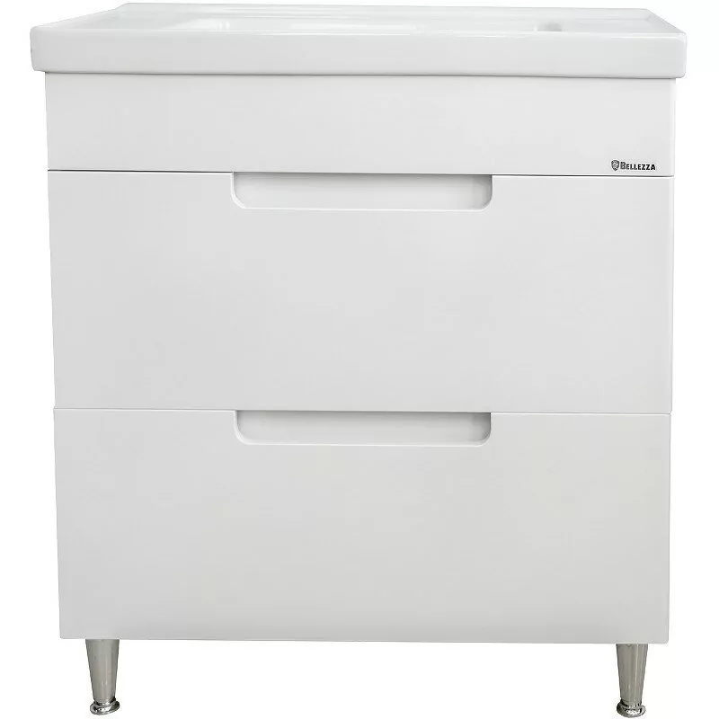 Тумба c раковиной Bellezza Грейс 70 напольная, с 2 ящиками, белая