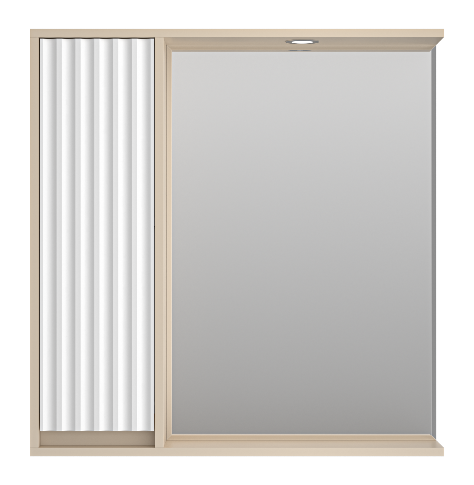 Зеркало-шкаф Brevita Balaton 80 L, белый/бежевый