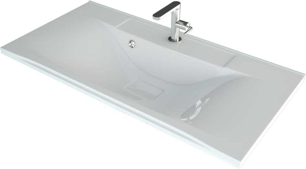 Тумба с раковиной Francesca Доминго 120 напольная, 4 двери, 2 ящика, белая