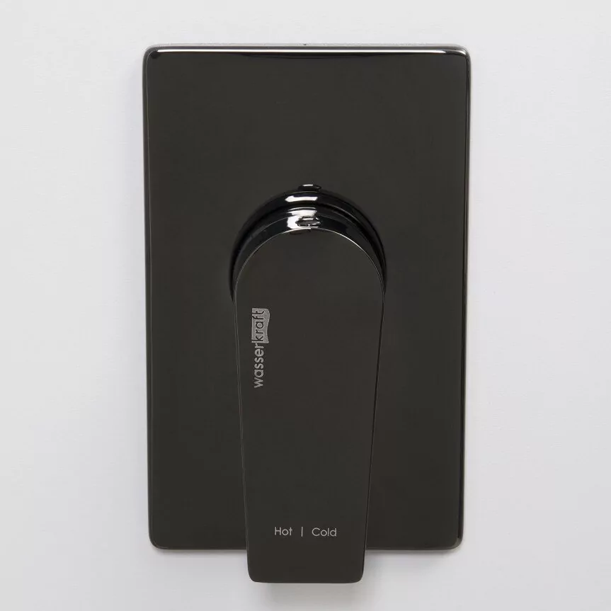 Смеситель WasserKraft Glan 6651 встраиваемый, на 1 выход, черный глянец