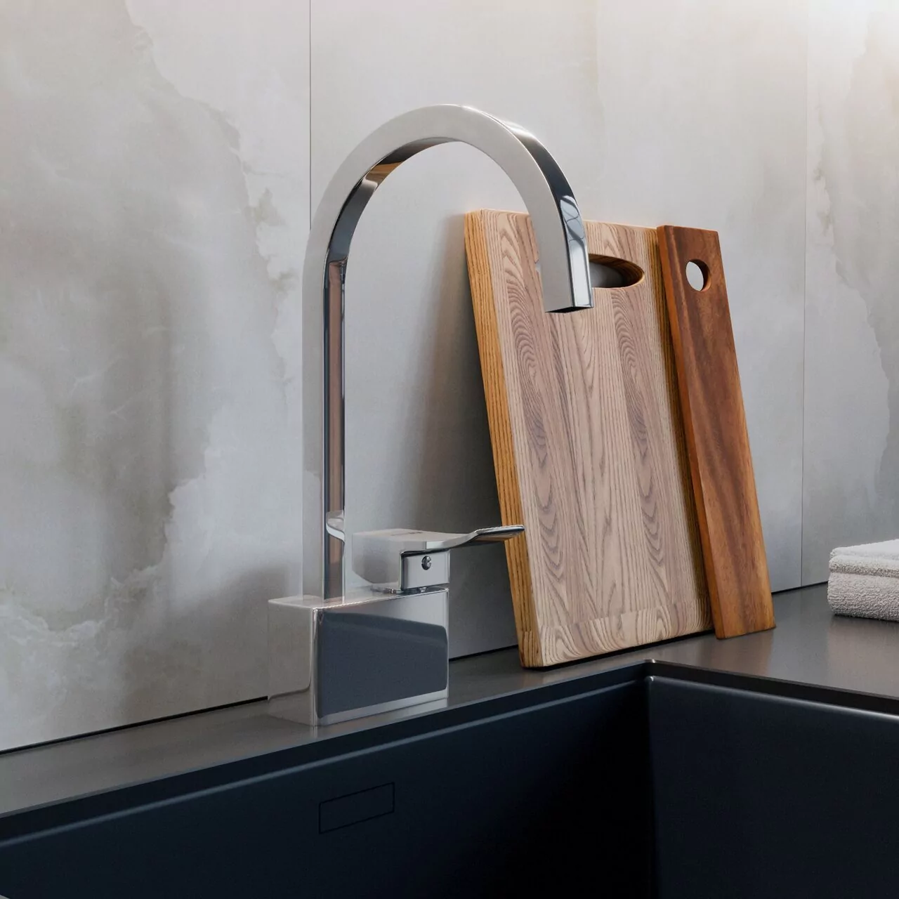 Смеситель для кухни WasserKraft Aller 1067WHITE хром белый