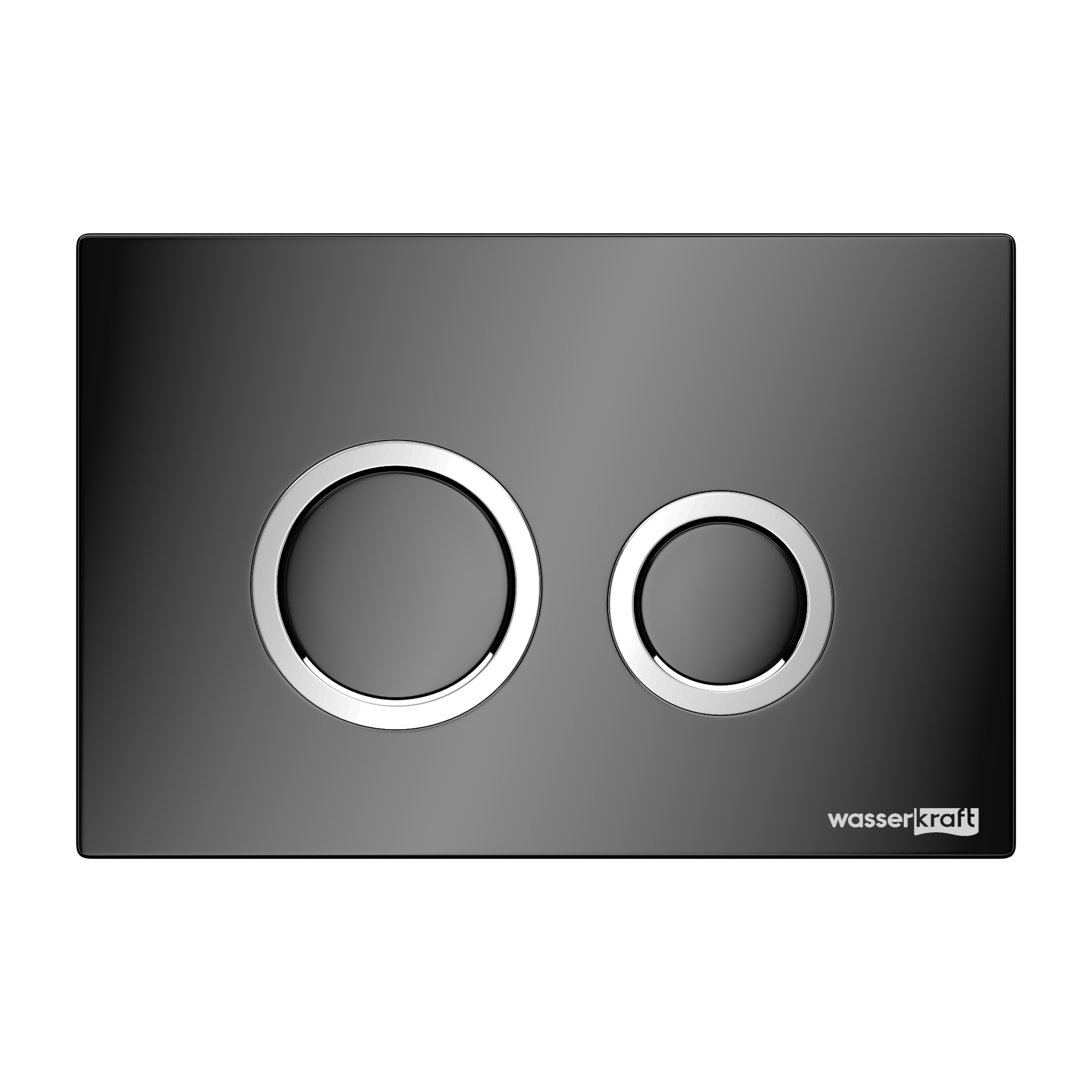 Кнопка смыва WasserKraft PB01 механическая, черный глянец