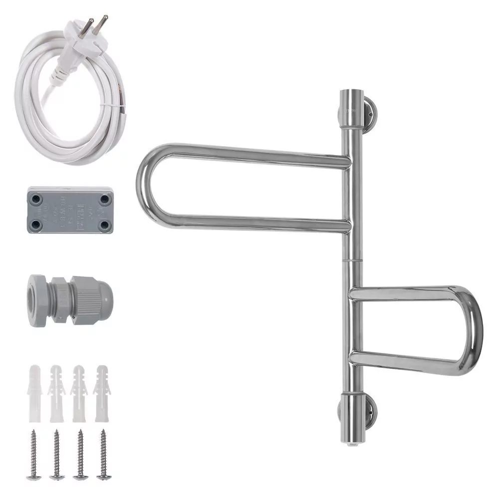 Полотенцесушитель электрический Energy U G2K 40х54 поворотный, хром