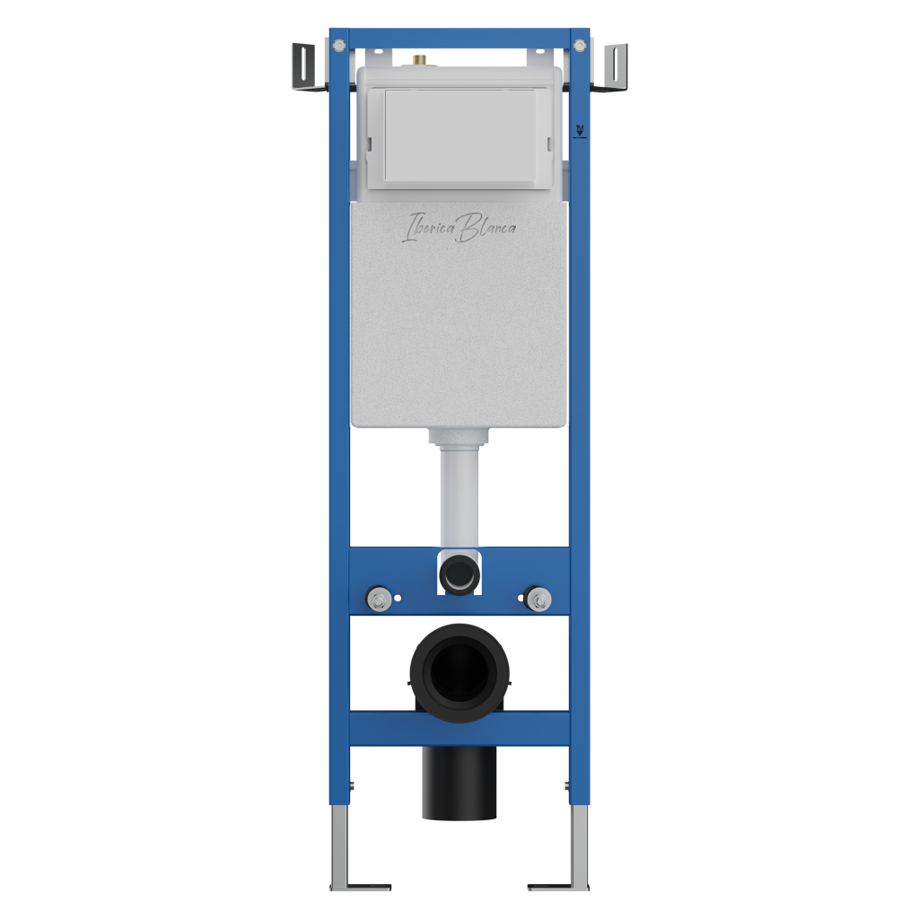 Комплект 3в1 IBERICA BLANCA инсталляция SILENCIO MINI, унитаз BILBAO ALTO белый, кнопка смыва ESTI-S белый глянцевый (IB.001M.BLA.231.855)