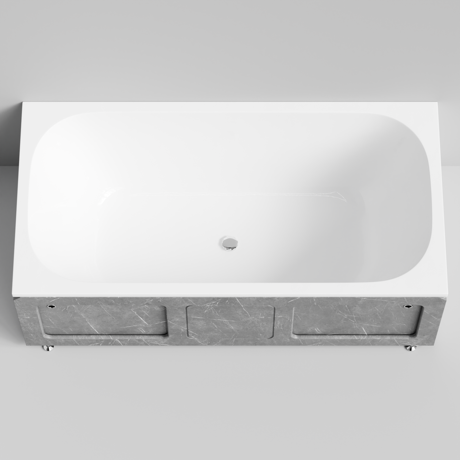 Экран под ванну Vod-ok Хит 170 раздвижной Мрамор Серый софт тач