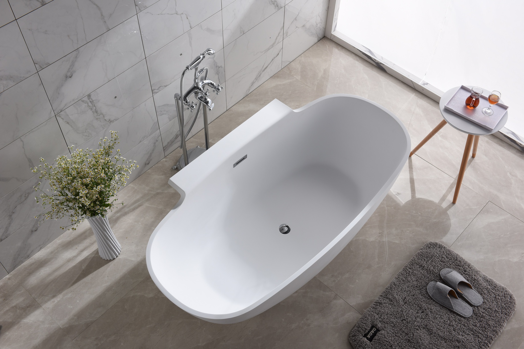 Ванна из искусственного камня Timo solid LUMI1770 (1770*895*570)