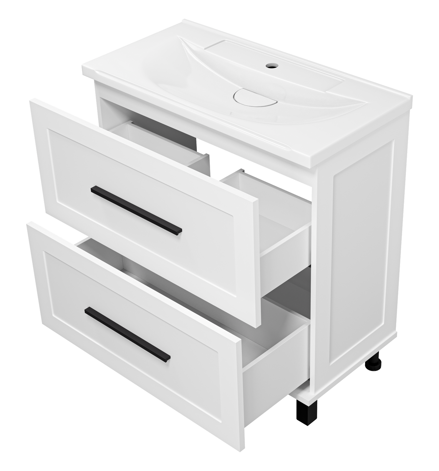 Тумба с раковиной Misty Модерн 80, белый