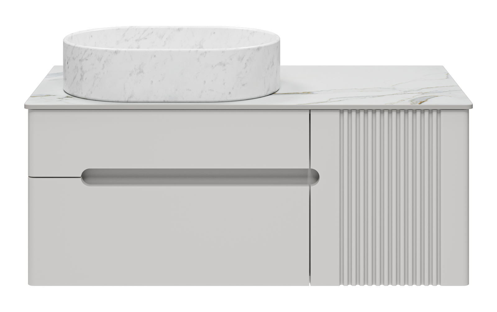 Тумба с раковиной Brevita Pallisandro 100 подвесная, серый