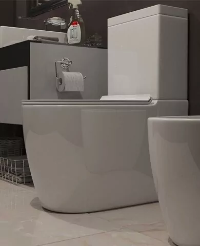 Унитаз Timo Rimless Kulo TK-401 напольный, с микролифтом, белый