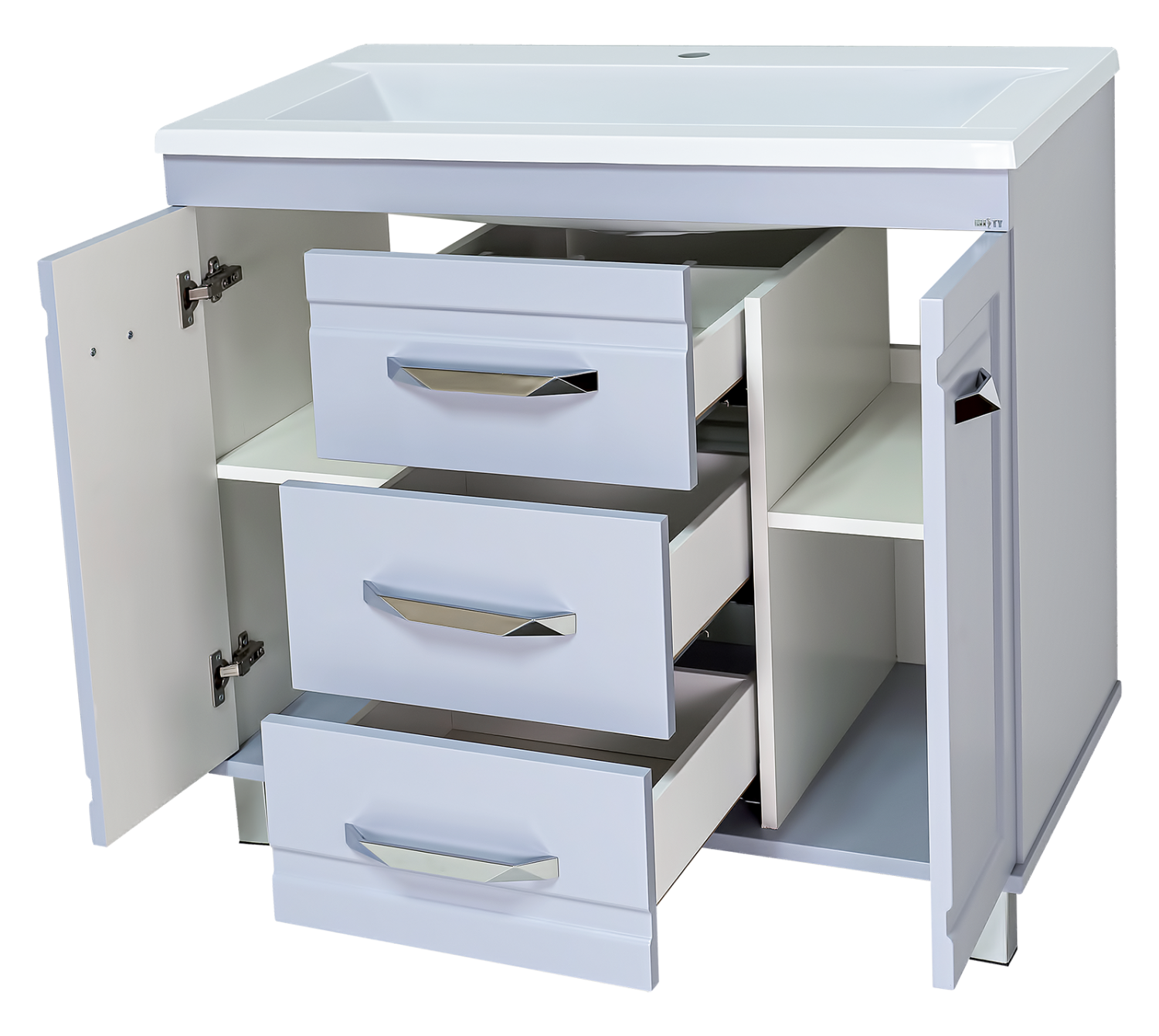 Тумба с раковиной Misty Терра 90 серый