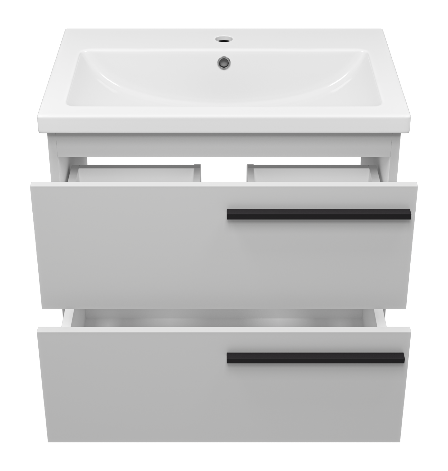 Тумба с раковиной Misty Ненси 70 подвесная, серый