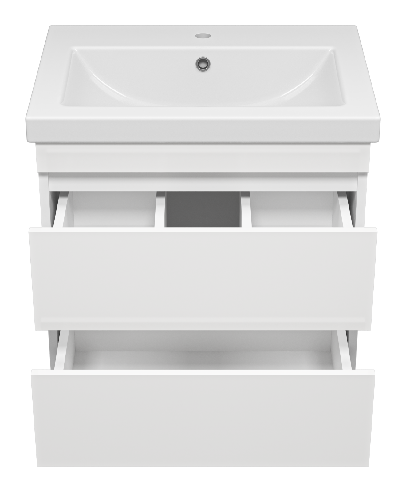 Тумба с раковиной Misty Енисей 60 подвесная, белый