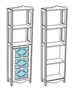 Пенал Corozo Манойр 50 R напольный, с открытой полкой