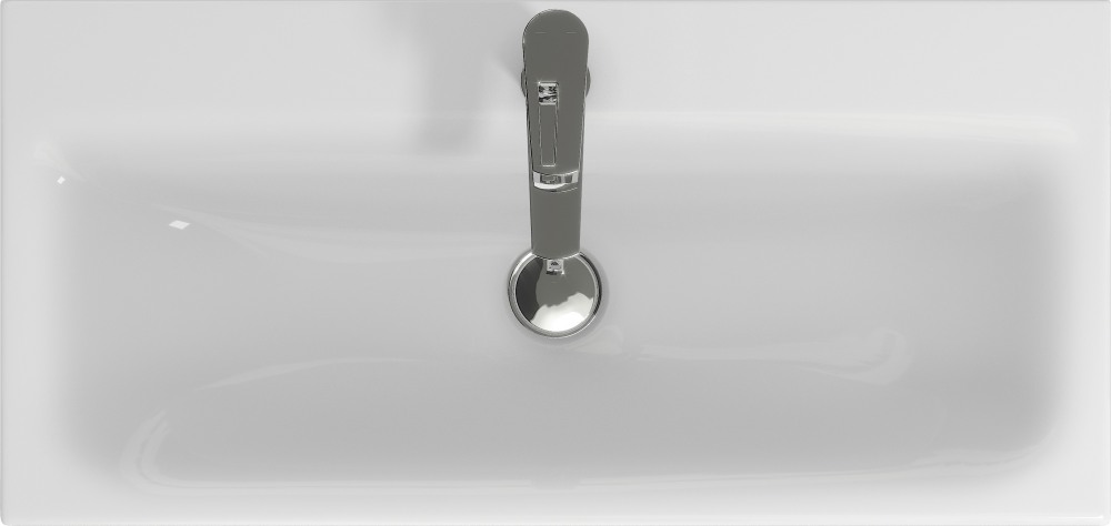 Тумба подвесная SanStar Riana 80 с раковиной Moduo 80, gold kraft