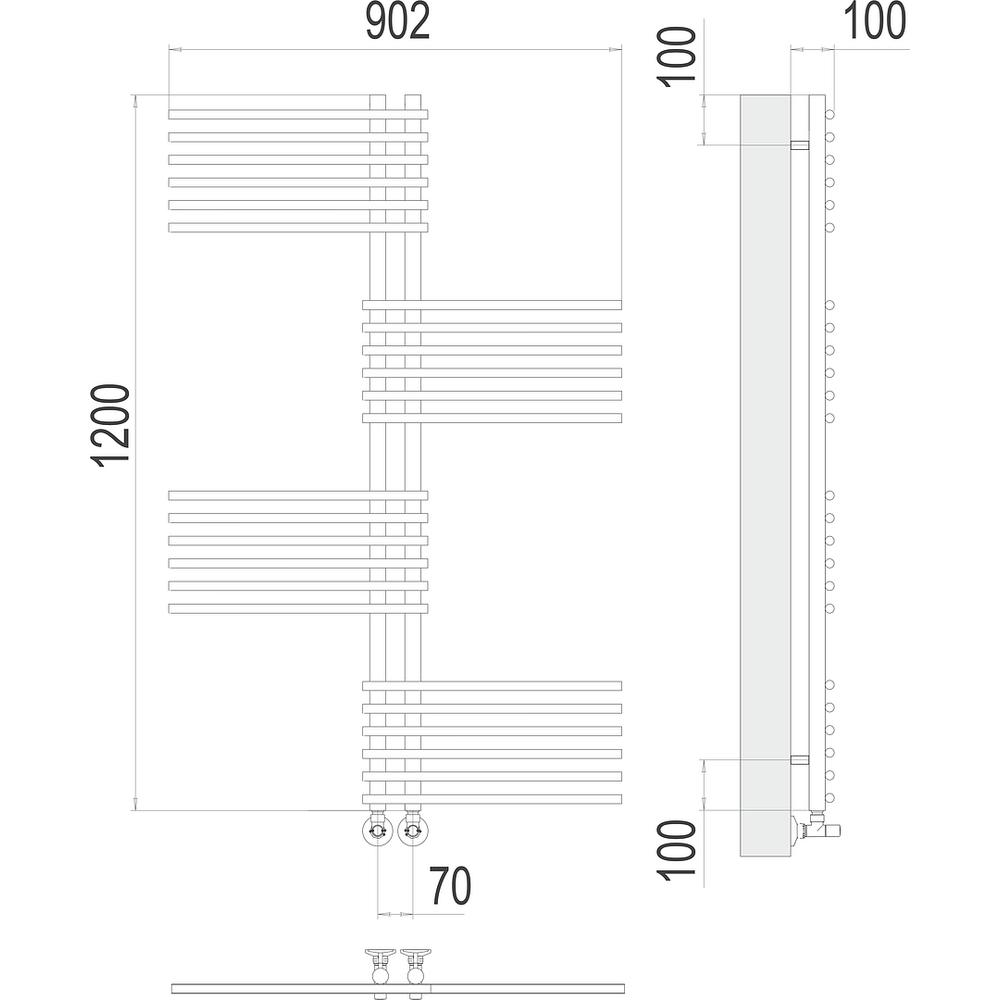 Полотенцесушитель водяной Terminus Европа П24 70х120