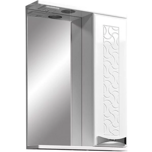 Зеркало со шкафчиком Stella Polar Ванда 50 R свет, белый